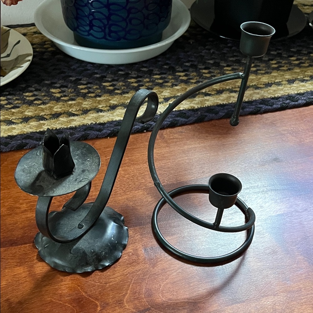 Black Metal Candle Holders